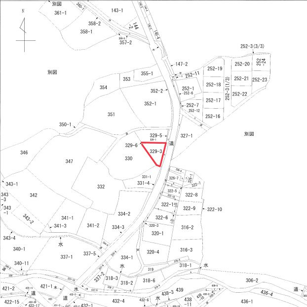 福岡県朝倉郡筑前町東小田　売り土地の地図