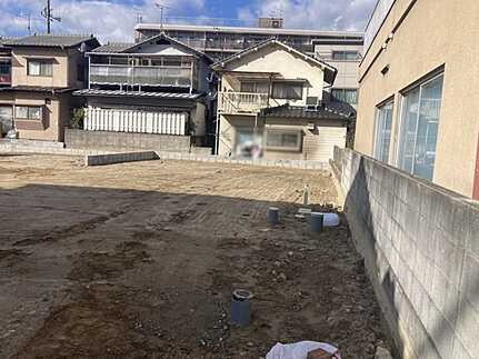 安佐南区西原2丁目の前面道路含む現地写真