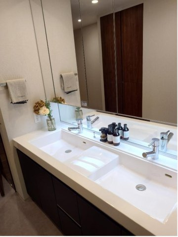 大阪市中央区タワーマンション【シエリアタワーなんば】の独立洗面台