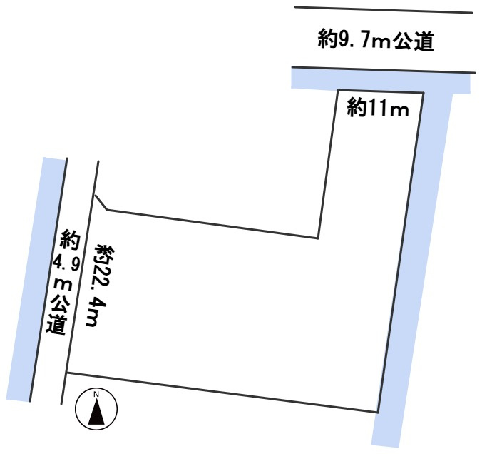 ６６３１７　大垣市中川町土地の区画図