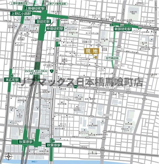【地図】ルフォンプログレ上野御徒町