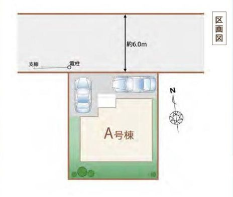 仲介手数料無料　ハートフルタウン所沢２０期・新築全1棟の区画図