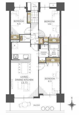 日野市旭が丘３丁目の中古マンション