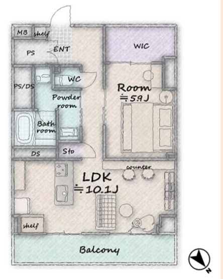 【間取り】 | ★仲介手数料無料★パレロワイヤルROKUBANCHO(耐震基準に適合・新規リノベーション済み）