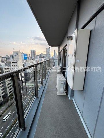 エルヴェ東天満のバルコニー