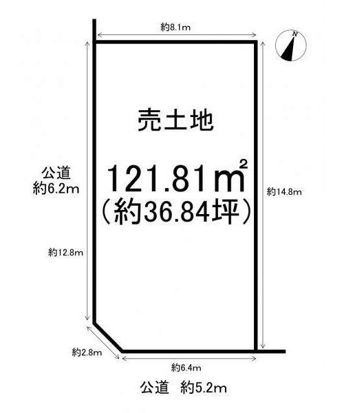 知多市八幡字深山口　全2区画　B区画の土地図|敷地面積約36坪♪