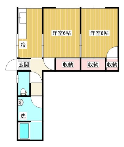 コーポ岡本の間取り