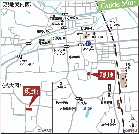 新築戸建・新築建売　常磐西郷町第1　磐崎小・磐崎中の地図