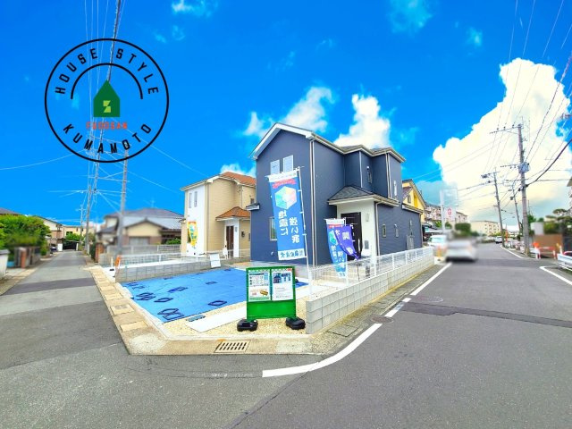 熊本市中央区国府4丁目第1-2棟（A号棟）の前面道路含む現地写真|見学の時間などお気軽にお問い合わせ下さい。