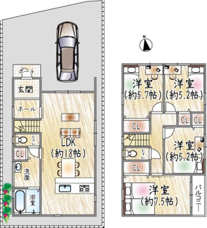 【間取り】 | 神田2丁目 | B