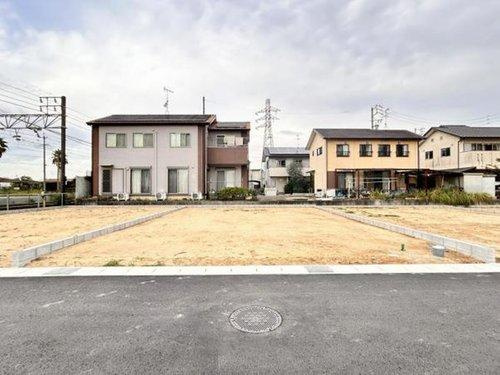 知多市新舞子字郷戸　全10区画　B区画の前面道路含む現地写真|R6.10.26撮影　前道約6ｍ！