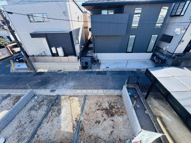 松戸市松戸新築戸建の展望|バルコニーより道路側眺望・南道路で日当たり良好♪