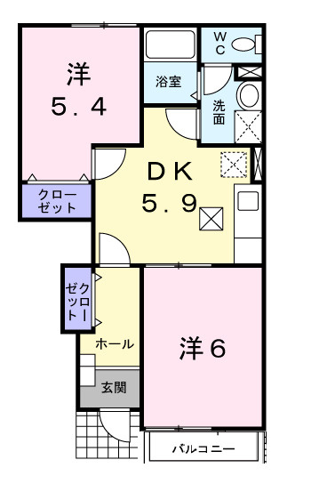 サンハイム柿ノ木Ａの間取り