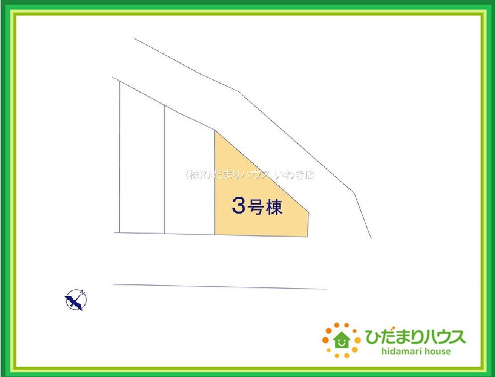 郡山市片平町モデル棟　新築戸建　3号棟の区画図|今から見たいも大歓迎！お気軽にお問い合わせください☆彡