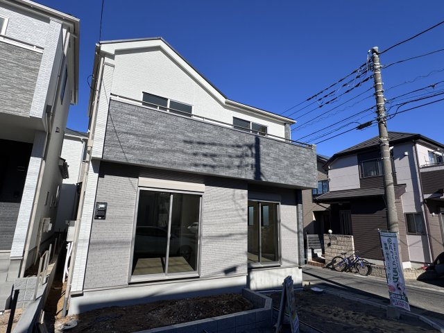 松戸市松戸新築戸建の外観|C号棟外観・1月23日撮影・建物完成内覧可能です