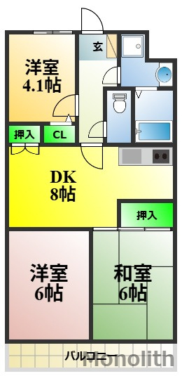 グランドール岸和田の間取り