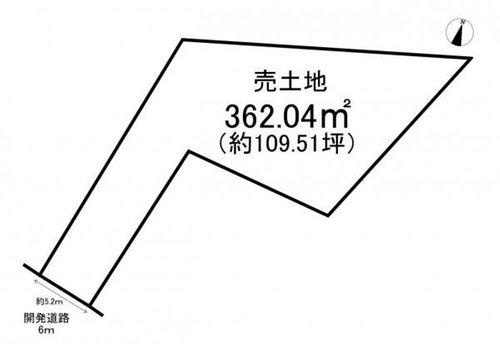 知多市日長字辰新田　全6区画　173号地の土地図|建築条件なし☆