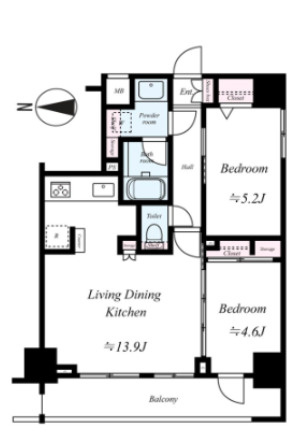 MAXIV西日暮里アレグリアコートの間取り