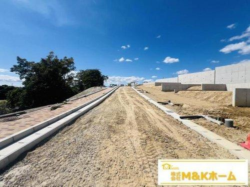 知多市日長字辰新田　全6区画　174号地の前面道路含む現地写真|R6.10.5撮影　開発道路6ｍ！