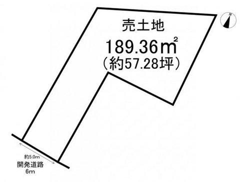 知多市日長字辰新田　全6区画　176号地の土地図|建築条件なし☆