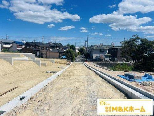 知多市日長字辰新田　全6区画　178号地の前面道路含む現地写真|R6.10.5撮影　間口12ｍ！