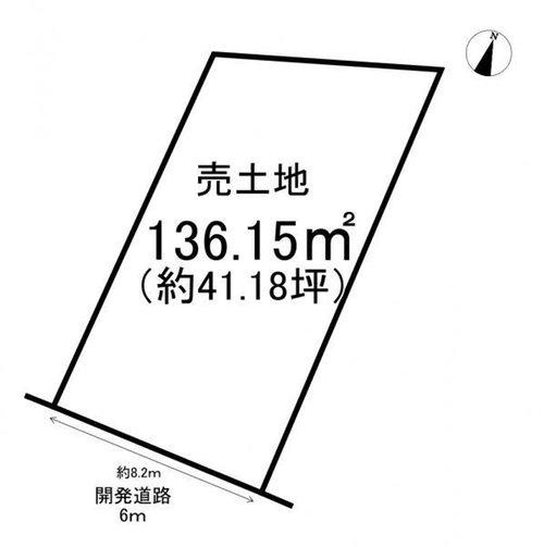 知多市日長字辰新田　全6区画　177号地の土地図|建築条件なし☆