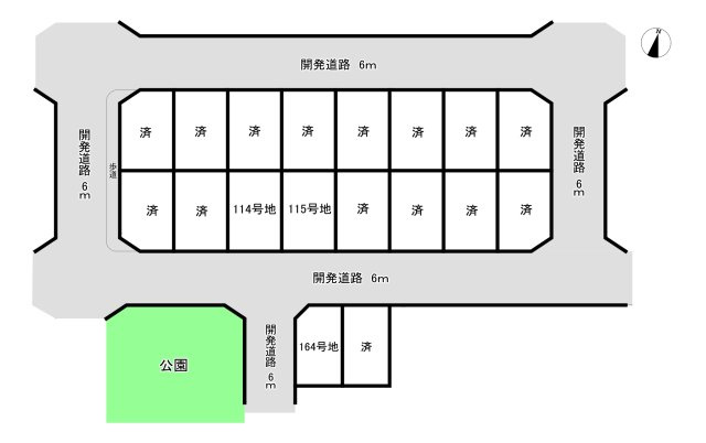 知多市日長字辰新田　全8区画　114号地の区画図|開発されたきれいな分譲地です♪