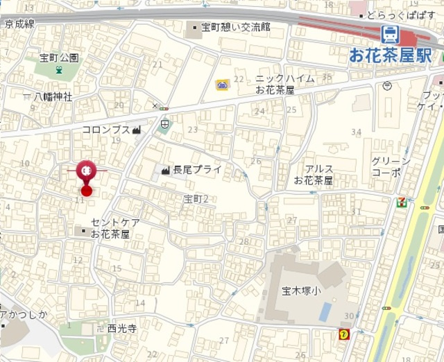 メゾン・グラッセお花茶屋の地図|★案内図★