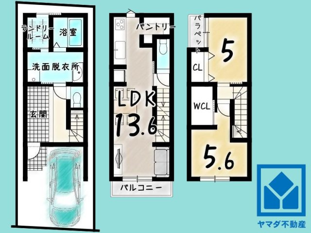 伏見区向島二ノ丸町の間取り