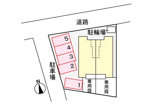 カーサ　ソレイユの駐車場