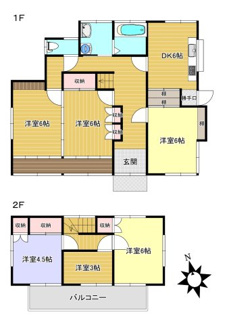 【間取り】 | 東石岡1丁目土地建物