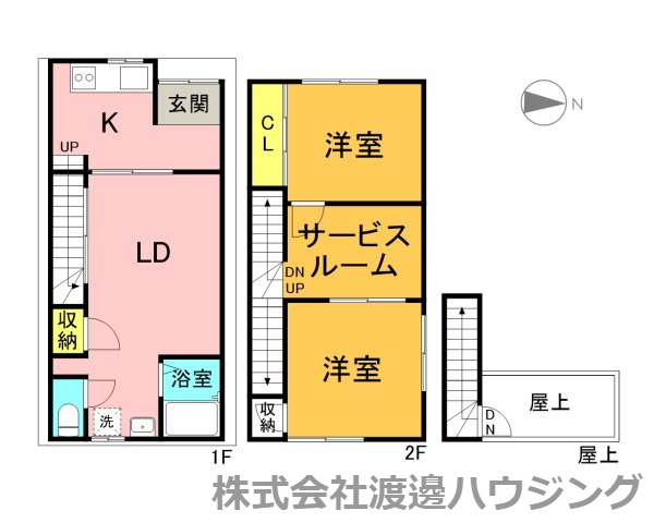 南市岡2丁目一戸建の間取り