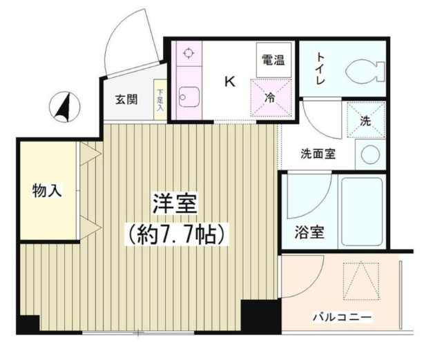 千代田区神田多町２丁目の賃貸マンションの間取り