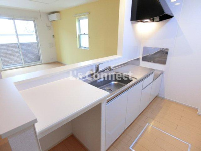 【キッチン】 | グランフィルＢ | ２口ガスコンロ設置可能な対面キッチンです。