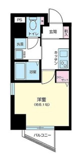 千代田区神田東紺屋町の賃貸マンションの間取り