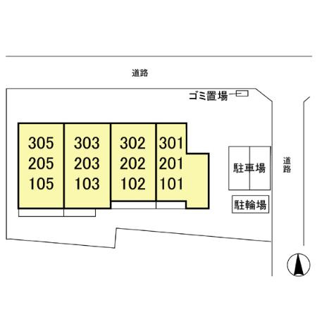 レガート上大岡の区画図