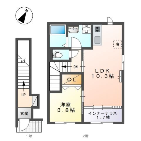 【間取り】 | 有馬８丁目新築アパート（仮