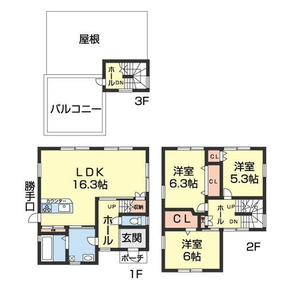 和歌山市中島　中古戸建の間取り
