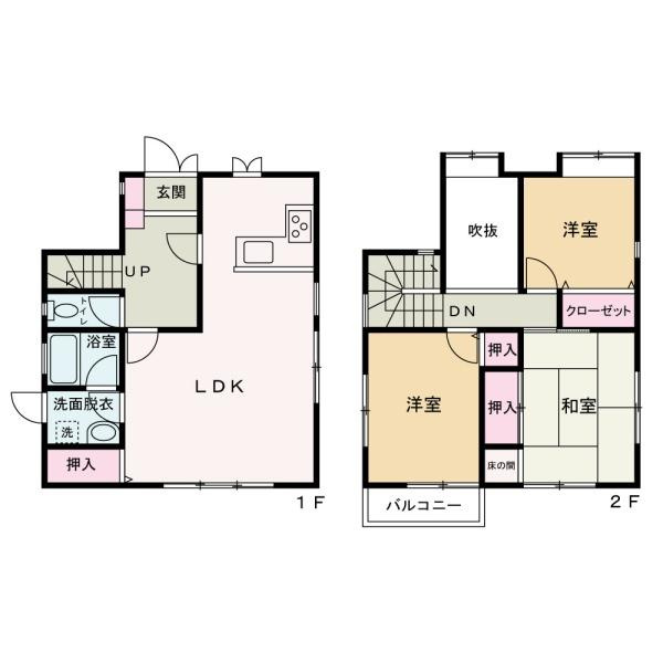 和歌山市小雑賀　中古戸建の間取り