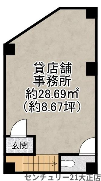 大阪市大正区三軒家東５丁目の店舗事務所