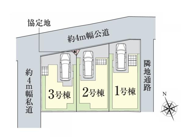 横浜市保土ケ谷区川島町の新築一戸建の区画図