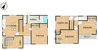 【間取り】 | 丹波篠山市住吉台　戸建て3