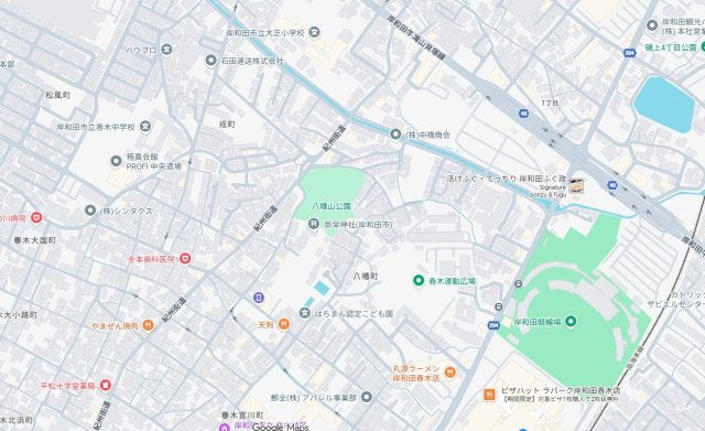 岸和田市八幡町　第2期　新築一戸建ての地図