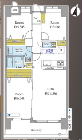 【間取り】 | グランピアマンションアーガス吉塚