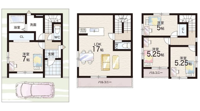 1日(土)2日(日)現地見学可能！　寝屋川市池田本町　限定1邸の間取り