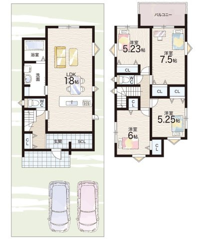 20(祝)21(土)22(日)現地説明会開催中　奈良市大安寺の間取り|2号地