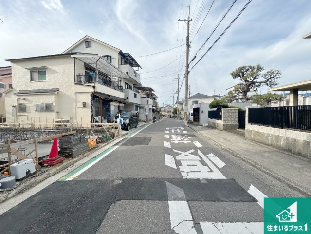 堺市中区陶器北　第12期　新築一戸建ての前面道路含む現地写真|周辺は落ち着いた街並みの住宅地！子育てがしやすい住環境です！まだ未完成ですが、現地でしかわからない事もございます。是非一度ご覧ください。