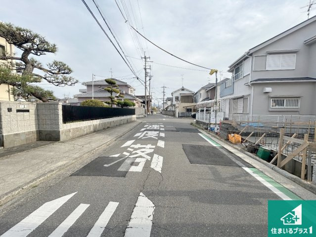 堺市中区陶器北　第12期　新築一戸建ての前面道路含む現地写真|周辺は落ち着いた街並みの住宅地！子育てがしやすい住環境です！まだ未完成ですが、現地でしかわからない事もございます。是非一度ご覧ください。