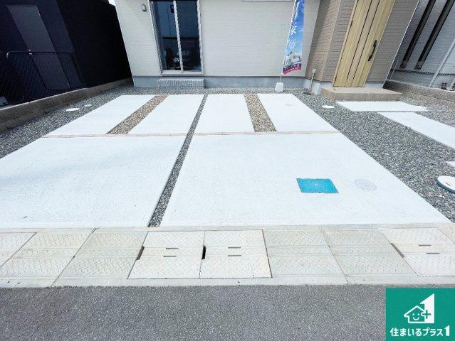 ●29(土)30(日)現地説明会！　天理市別所町　ラスト1邸の外観|駐車スペース！散水栓があるので、こまめに愛車を洗えます！