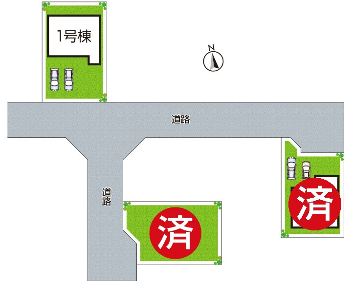 ●29(土)30(日)現地説明会！　天理市別所町　ラスト1邸の区画図|全3区画